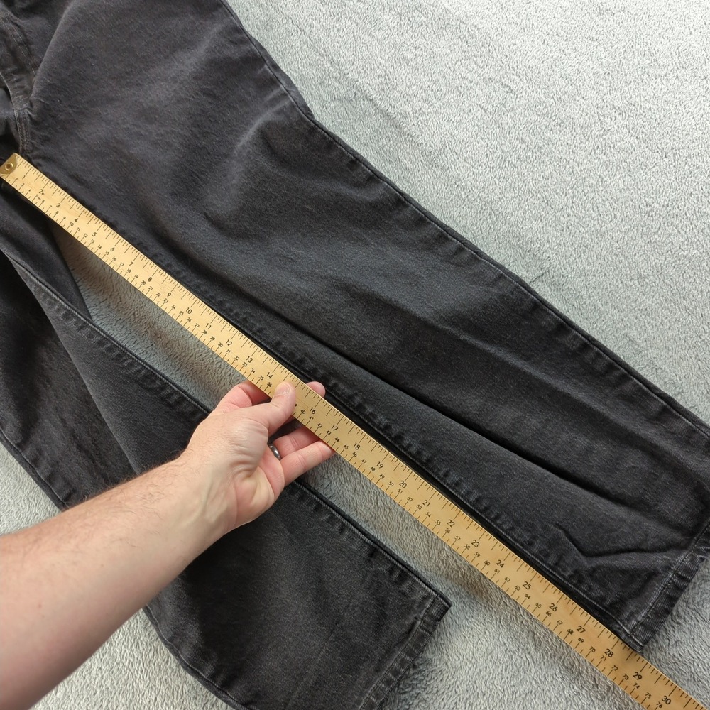 Levis Jeans Womens 30x29 Black Faded Middy‎ Straight High Rise Stretch Denim - Picture 10 of 13
